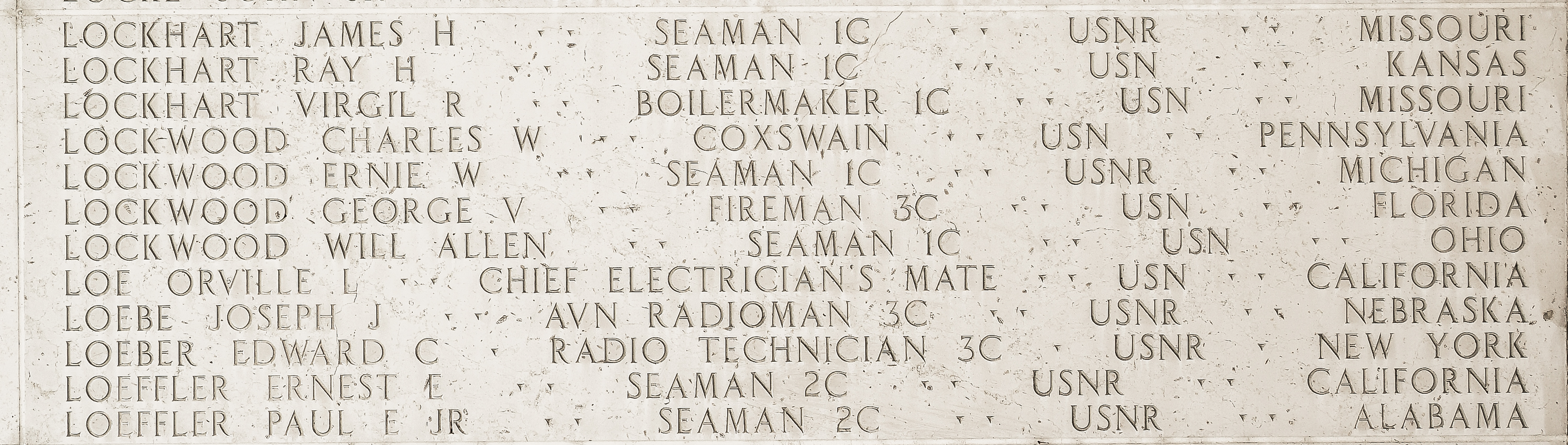 Paul E. Loeffler, Seaman Second Class